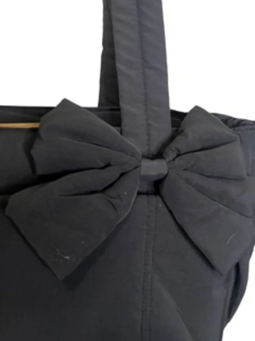 NEW BagSmart Crushed Bow Purse Tote Commuter travel bag NWT